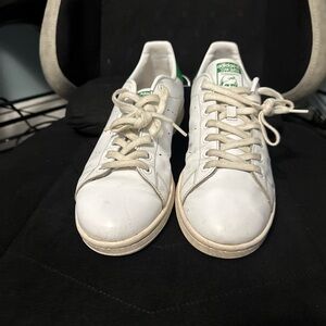 Adidas Classic White and Green Shoes